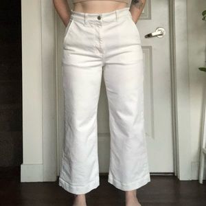 Everlane wide leg white pants